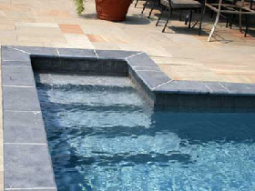 Blue Limestone Pool Decking