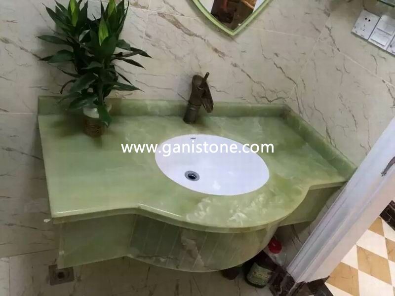 Green Onyx Vanity Top, Onyx Bathroom Vanity Tops