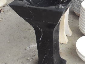 Nero Marquina Pedestal Sink