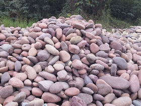 Natural River Rocks Red