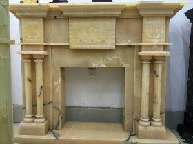 Onyx Fireplace Mantel 005