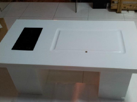 Snow White Crystallized Stone Table