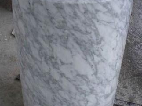 Cararra White Marble Pedestal Sink