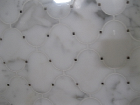 Waterjet Cut Marble Mosaic Tiles 022