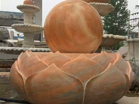 Indoor and outdoor floating sphere fountains