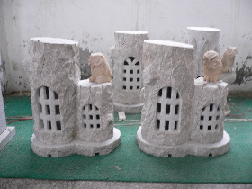 LED Granite Lantern for Garden