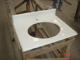 Crystallized Stone Glass Vanity Worktop