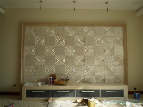 Capiz Shell Mosaic TV Background Wall