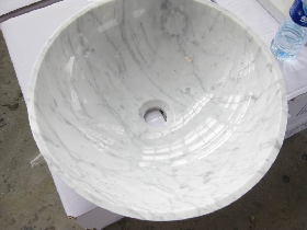 Carrara White Marble Sink