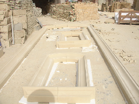 Beige Sandstone Window Sill and Door Surround