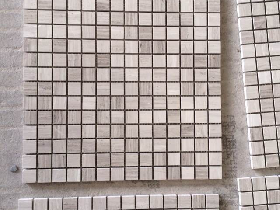 siberian white marble mosaic