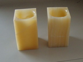 Honey Onyx Candlestick Holder