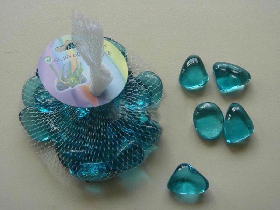 Light Blue Glass Pebble