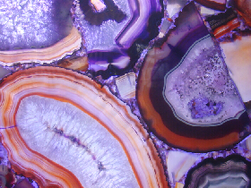 Rainbow Purple Agate Backlit