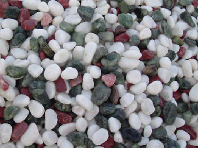 Mixed Color Tumbled Pebble