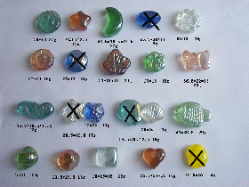 Irregular Shape Moulded Glass Beads