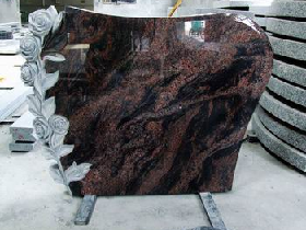 Indian Aurora Granite Headstone