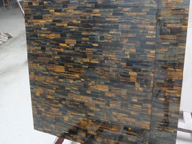 Illuminating Blue Tiger Eye Gemstone Slab