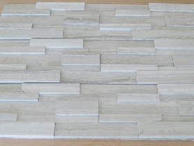 White Marble Stacked Stone (Ledgers)