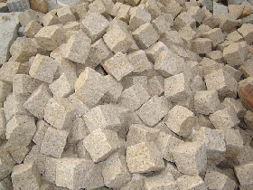 Yellow Granite Cubic Stones