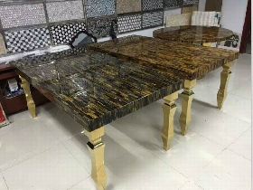 Yellow Tiger Eye Office Desk