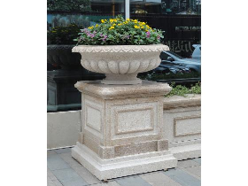 Stone Blossom Plant Pot