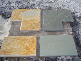 Yellow Slate Pool Slab