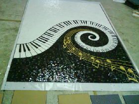 Piano Art Glass Mosaic