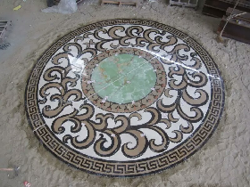 Marble and Onyx Waterjet Medallion