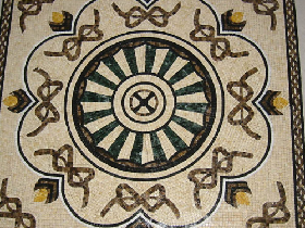 Custom Designed Handcrafted Marble Mosaic Projects mediterranean living room