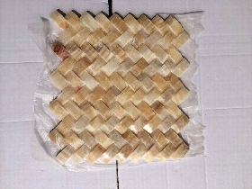 Honey Onyx Herring Bone Mosaic