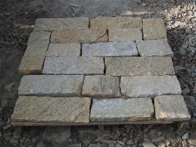 Tiger Skin Yellow Granite Retaining Wall