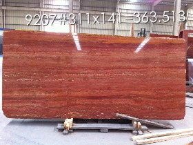 Red Travertine Slab