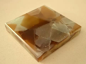 Crystal Brown Jade Glass Stone Tiles