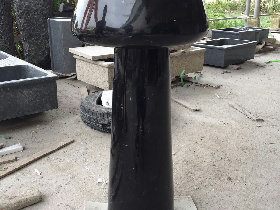 Black Marble Pedestle Sink