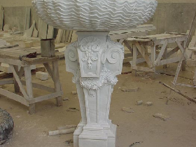 Carved Marble Fountain