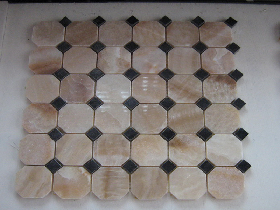 Yellow Onyx Octagon Mosaic