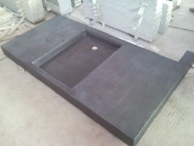 Black Basalt Granite Vanity Top and Sink