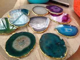 Natural Agate Slice for Coaster