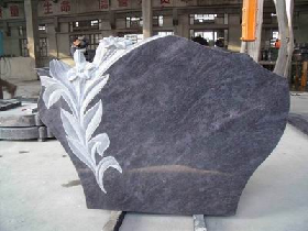Indian Bahama Blue Granite Headstone