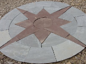 Stone Aztec Circle Patio Paving Set