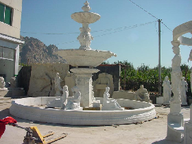 Big Stone Fountain with Sculpture