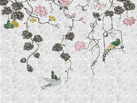 Shell Mosaic Pattern for Wall Decor