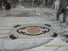 Tradional Marble Water jet Medallions Floor Inlay