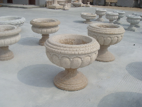 Yellow Granite Flower Planter