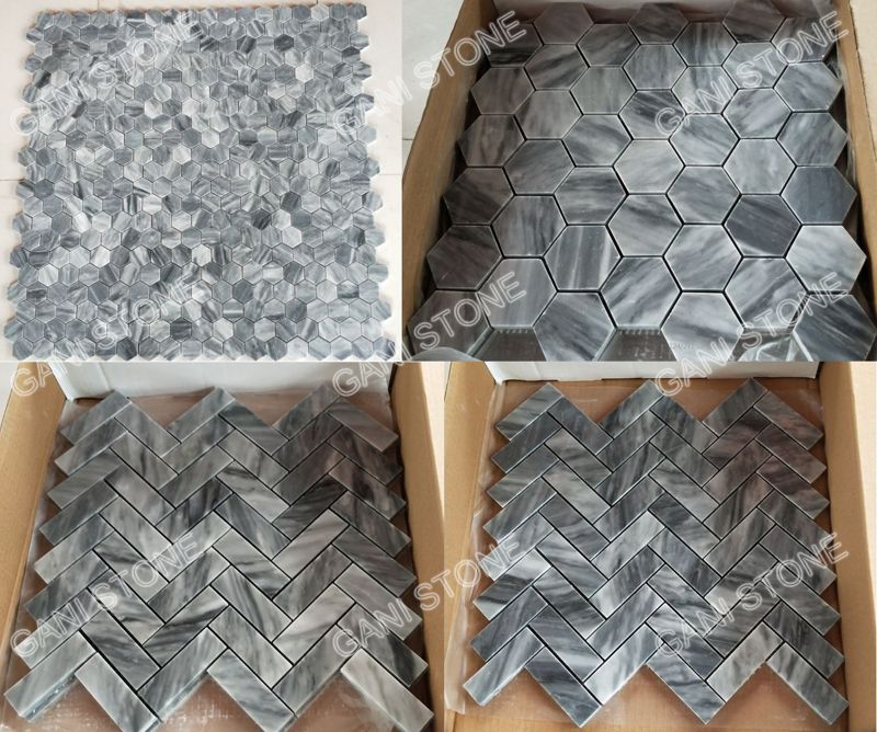 Bardiglio Marble Mosaic Packing