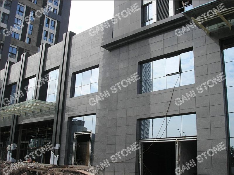 Olivian Black Granite Exterior Wall Cladding Project