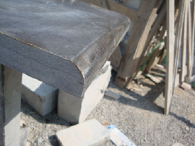 Blue Limestone Half Bullnose