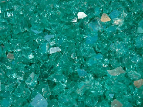 Green Firepit Glass Rock