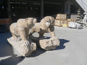 Granite Tiger Carving